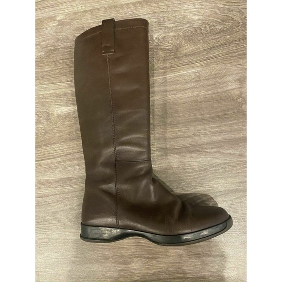 Hogan Dark Brown Women's Leather Riding Boots EURO - Picture 3 of 11